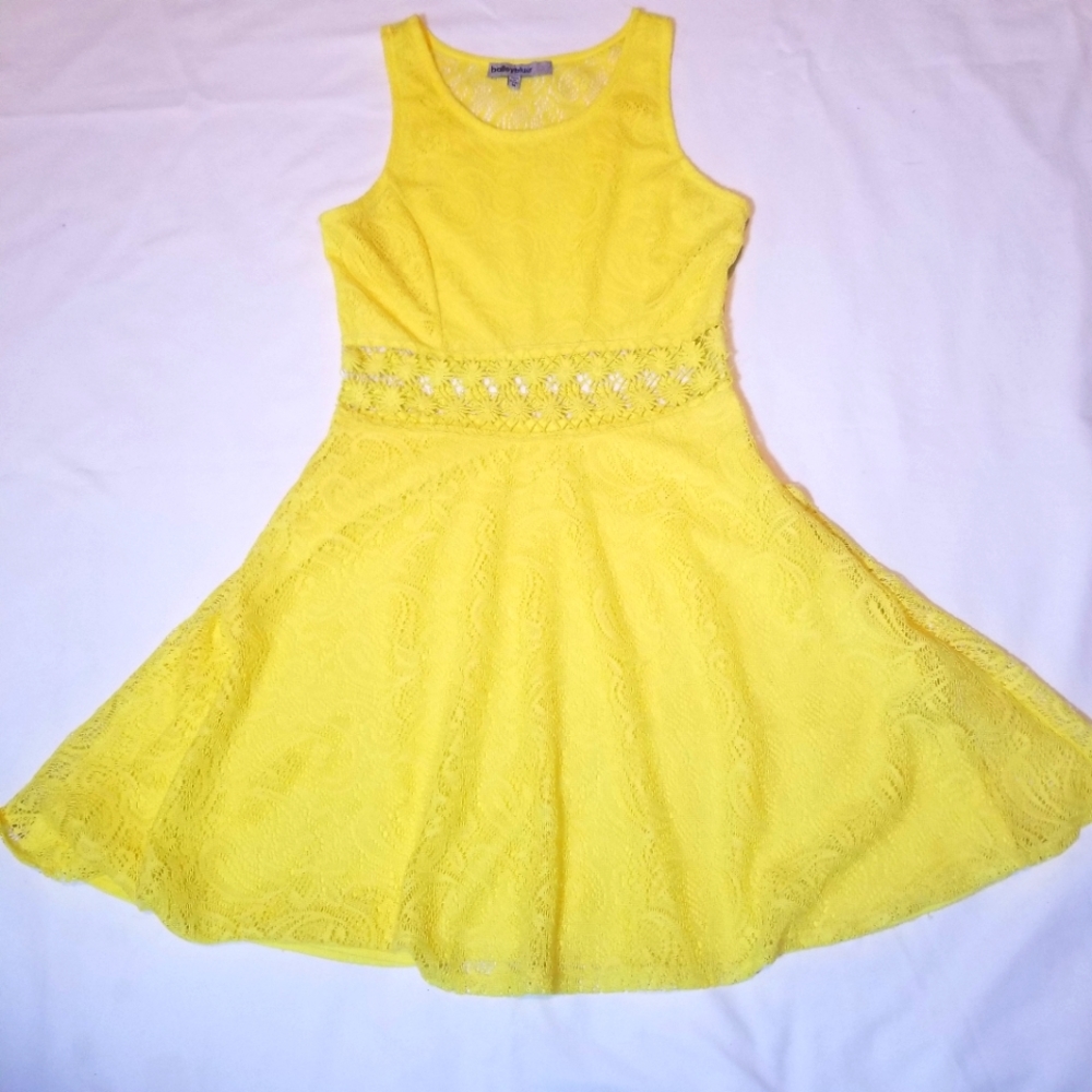 Bailey Blue Medium Yellow Lace Dress
